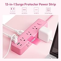 NTONPOWER FPP-9A2U1C-US Pink Power Strip — image 2