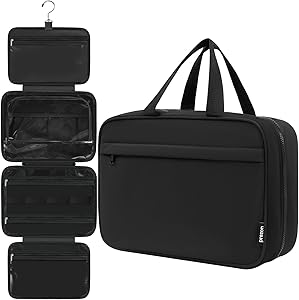 Prezon Hanging Toiletry Bag for Women, L-Black Review