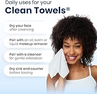 Clean Skin Club Clean Towels XL, 100% Biobased Face Towels, 100 Count — image 8