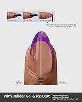 BTArtboxnails Purple French Tip Press On Nails - Short Almond Shape, 160Pcs — image 4