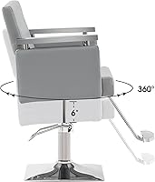 BarberPub Classic Hydraulic Barber Chair 8808 - Grey — image 8