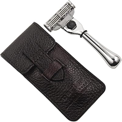 Parker Travel Razor with Buffalo Leather Case