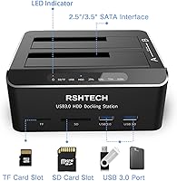 RSHTECH Dual Bay Hard Drive Docking Station 16TB — image 5