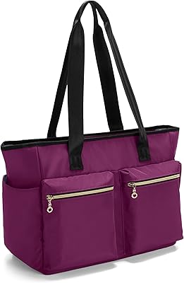 Damero Teacher Tote Bag with Padded Laptop Sleeve
