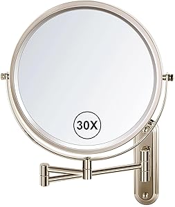 VORREMIRR Wall Mounted Makeup Mirror 1X/30X Magnifying with Extended Arm Review