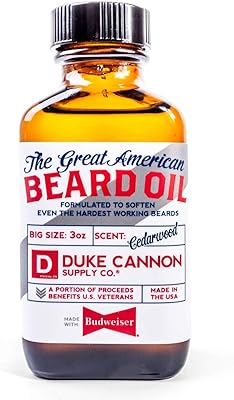 Duke Cannon Great American Beard Oil with Budweiser, 3oz
