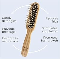 TEK Rectangular Wooden Hair Brush with Short Rounded Teeth — image 2