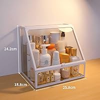 MOOCHI White Vintage Glass Cosmetic Makeup Organizer — image 3