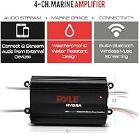 Pyle PLMRMB4CB 200W 4-Channel Marine Amplifier — image 4