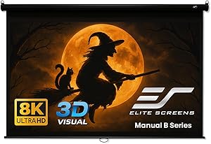 Elite Screens M110H 110-inch Manual Pull Down Projector Screen