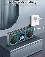 SEMIER Small Digital FM Radio Bluetooth Speaker — image 6