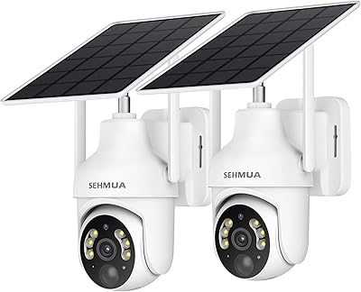 SEHMUA RBX-S73 2K Solar Security Camera 2-Pack