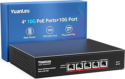 YuanLey 5-Port 10G PoE Switch