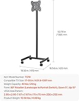 VEVOR Rolling TV Stand TC10 — image 7
