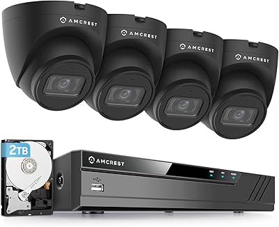 Amcrest NV4108E-IP5M-T1179EB4-2TB 5MP POE Security Camera System