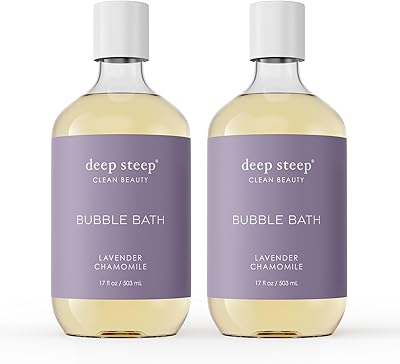 Deep Steep Bubble Bath, Lavender Chamomile 17 oz (Pack of 2)