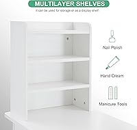 BarberPub Manicure Table 2636 White — image 7