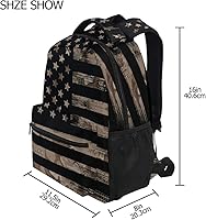 ALAZA American USA Flag Desert Camouflage Backpack — image 7