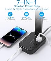 One Beat LED Desk Lamp with Power Strip — image 3