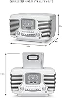 Crosley CR612B-BK Corsair Retro AM/FM Alarm Clock Radio and CD Player with Bluetooth Speakers — image 10