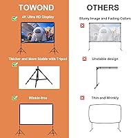 Towond 100-inch Portable Projector Screen with Stand — image 3