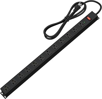 CFMASTER 12-Outlet Long Power Strip Surge Protector