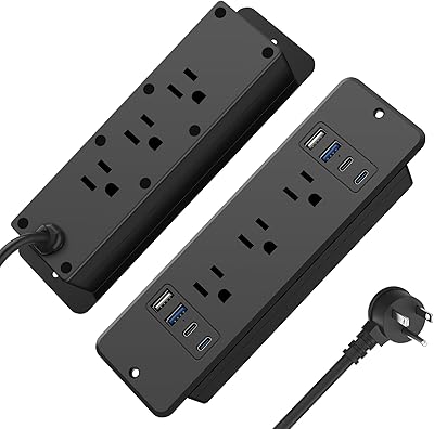 HHSOET 14-in-1 Fast Charging Recessed Power Strip