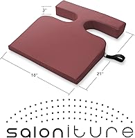 Saloniture Women's Comfort Cushion Massage Table Wedge Bolster Pillow - Burgundy — image 5