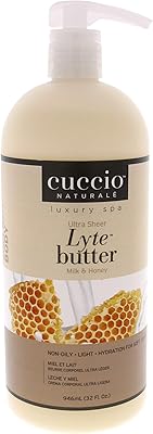 Cuccio Naturale Lyte Ultra-Sheer Body Butter - Milk and Honey - 32 Oz