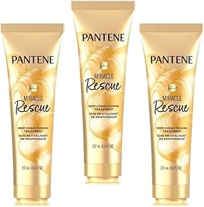 Pantene Deep Conditioning Hair Mask Miracle Rescue Pro-V, 8 Fl Oz (Pack of 3)
