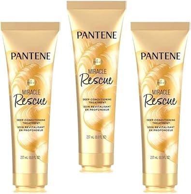 Pantene Deep Conditioning Hair Mask Miracle Rescue Pro-V, 8 Fl Oz (Pack of 3)