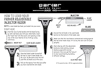 Parker Adjustable Injector Razor with Dial-Control + 20 Injector Blades — image 6