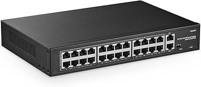 YuLinca F2602GP 24-Port PoE Switch with 2 Gigabit Uplinks
