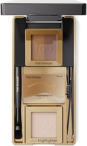 Fab Brows LUX Duo Stencil Eyebrow Kit Light Brown/Medium