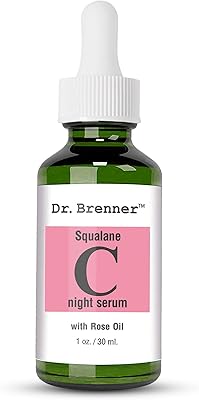 Dr. Brenner Vitamin C Serum Night Oil Treatment with Squalane and Rose Oil 1 oz.