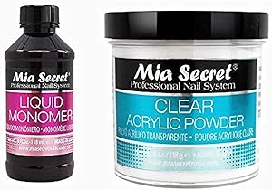 MIA SECRET Liquid Monomer + Clear Acrylic Powder 4oz Set Review
