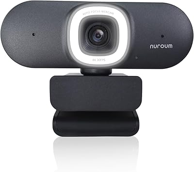 NUROUM V32AFL 4K Webcam with Ring Light