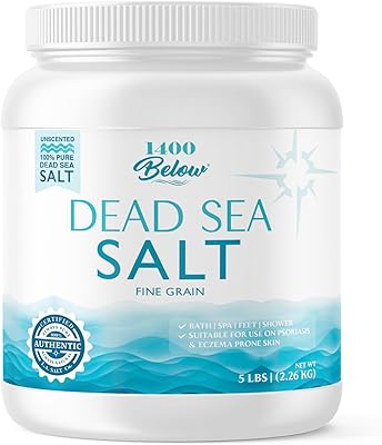 LA SALT CO 1400 Below Dead Sea Salt 5 Lbs Jar
