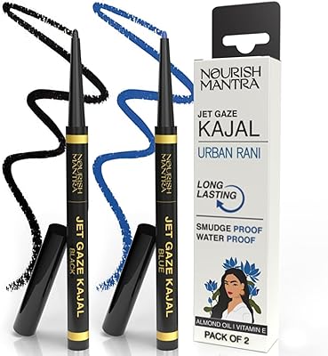 NOURISH MANTRA Jet Gaze Kajal Urban Rani - Black & Blue