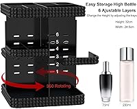 BOCONY Rotating Makeup Organizer - Black — image 7