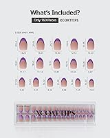 BTArtboxnails Purple French Tip Press On Nails - Short Almond Shape, 160Pcs — image 5