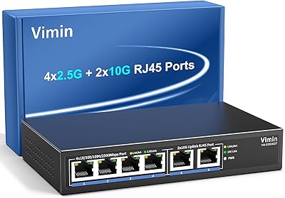 VIMIN 6-Port 10G/2.5G Ethernet Switch