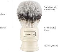 Simpson Trafalgar 1 Shaving Brush - Ivory Faux Handle, Synthetic Fibre — image 2