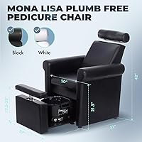 Buy-Rite Salon & Spa Equipment Mona Lisa Plumb Free Pedicure Chair - Black — image 3