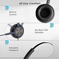 MAIRDI M809DBQD002C Telephone Headset with Noise Canceling Microphone — image 7