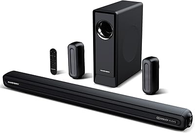 Raineverry 5.1 Surround Sound Bar with Wireless Subwoofer and Rear Speakers