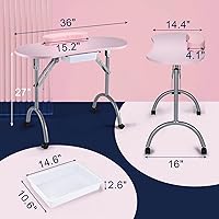 Joligrace Professional Foldable Manicure Table Pink — image 7