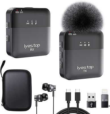 Iyes.top Wireless Lavalier Microphone