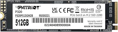 Patriot Memory P320 512GB Internal SSD