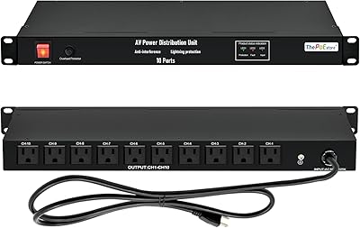 ThePoEstore 10-Outlet Rackmount Surge Protector PDU